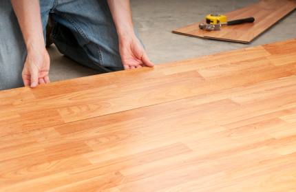 Hardwood floor installation by Flooring Services